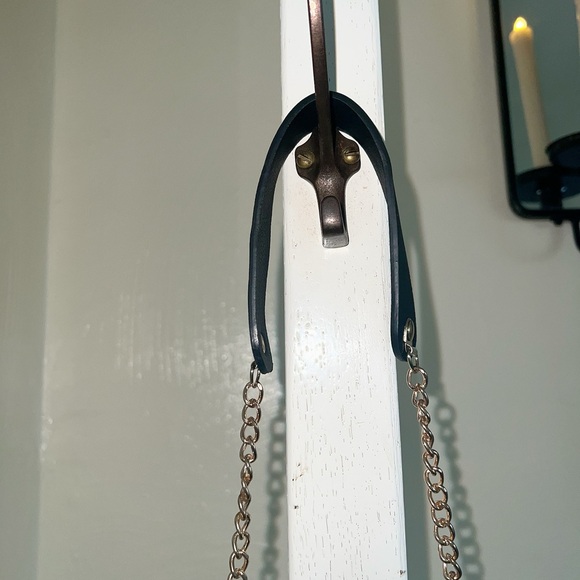 Pink Velvet Crossbody Bag with Chain Strap - Women's Crossbody - Picture 2 of 7